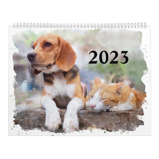 Watercolor Pets Calendar Dogs, Cats, Birds & More カレンダー (カバー)