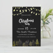 Watercolor Pine Forest Christmas 招待状 (スタンド正面)