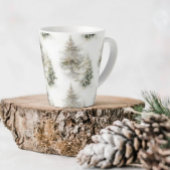 Watercolor Pine Forest Latte Mug カフェラテマグ
