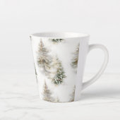Watercolor Pine Forest Latte Mug カフェラテマグ (右)