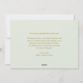 Watercolor Pine Needles Garland Happy Holidays シーズンカード (裏面)