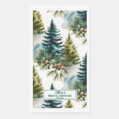 Watercolor Pine Pattern Winter Bridal Shower (正面)