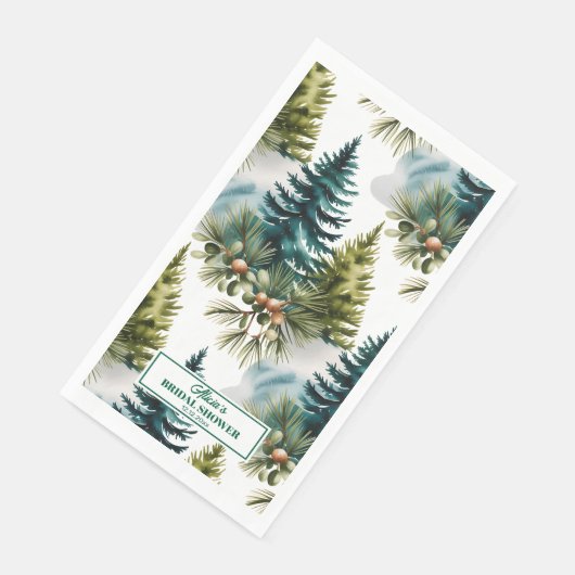 Watercolor Pine Pattern Winter Bridal Shower (コーナー)