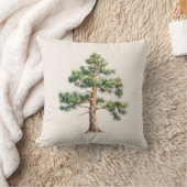 Watercolor Pine Tree クッション (ブランケット)