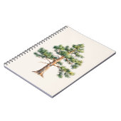 Watercolor Pine Tree ノートブック (左側)
