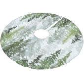 Watercolor Pine Tree Forest ブラッシュドポリエステルツリースカート (アングル)