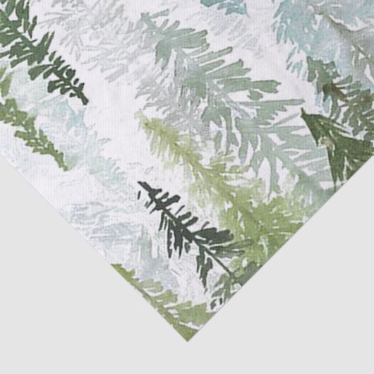 Watercolor Pine Tree Forest 薄葉紙 (詳細)
