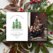 Watercolor Pine Tree Forest Photo シーズンカード