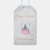 Watercolor Pine Tree,Globe ギフトタグ (正面)