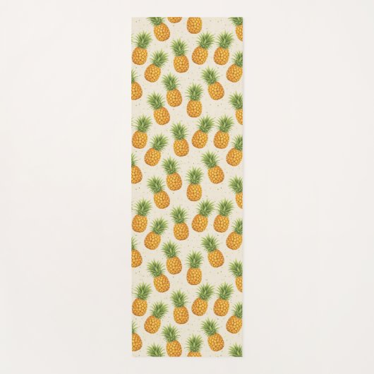 Watercolor Pineapples ヨガマット (正面)