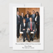 Watercolor Pines Company Photo Back シーズンカード (裏面)