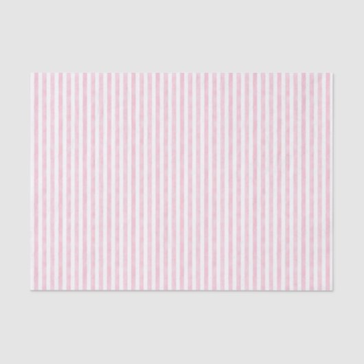 Watercolor Pink and White Stripes 薄葉紙 (正面)