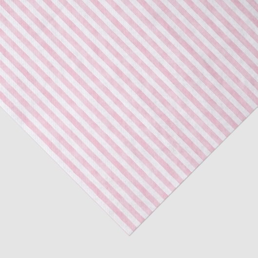 Watercolor Pink and White Stripes 薄葉紙 (詳細)