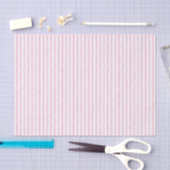 Watercolor Pink and White Stripes 薄葉紙 (クラフト)