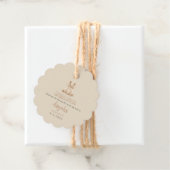 Watercolor Pink Baby Clothes Aqeeqah Round Favor  フェイバータグ (インサイチュ)