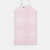 Watercolor Pink Balloons Its A Girl Baby Shower ギフトタグ (裏面)