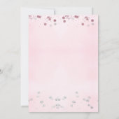 Watercolor Pink Balloons Its A Girl Baby Shower  招待状 (裏面)