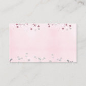 Watercolor Pink Balloons Its A Girl Display Shower エンクロージャーカード (裏面)