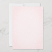 Watercolor Pink Bow Pearls Dots Baby Shower  招待状 (裏面)