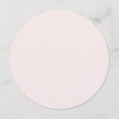 Watercolor Pink Bow Round Menu メニュー (裏面)