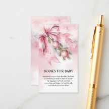 Watercolor Pink Bow with Baubles 