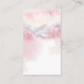 Watercolor Pink Bow with Baubles  エンクロージャーカード (裏面)