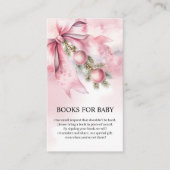 Watercolor Pink Bow with Baubles  エンクロージャーカード (正面)