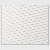 Watercolor Pink Cross Confirmation White ラッピングペーパー (フラット)