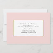 Watercolor Pink Dahlia Floral Photo Graduation 招待状 (裏面)