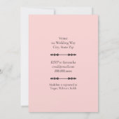 Watercolor Pink Flowers Wedding Bridal Shower 招待状 (裏面)