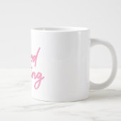 Watercolor pink "Good Morning" Classic Mug ジャンボコーヒーマグカップ (右)
