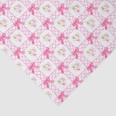 Watercolor Pink & Green Bow Mahjong 薄葉紙 (詳細)