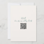 Watercolor Pink Hydrangea Garden QR Code Wedding 招待状 (裏面)