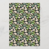 Watercolor Pink Lotus Seamless Pattern 招待状 (正面)