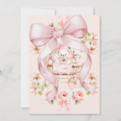 Watercolor Pink Nursery Baby Shower Invitation 招待状 (裏面)