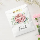 Watercolor Pink Peony Gift Bag  フェイバーバッグ (封をした状態)