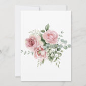 Watercolor PInk Rose 105th Birthday Party  招待状 (裏面)