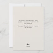 Watercolor Pink Script Non Photo Christmas Tree シーズンカード (裏面)