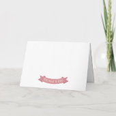 Watercolor Pink Tulip Mother's Day Greeting Card カード (裏面)