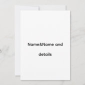 Watercolor Pink Wedding Cake Couple Invitation 招待状 (裏面)