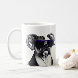Watercolor Pit Bull Terrier Puppy Dog Giant Coffee コーヒーマグカップ