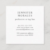 Watercolor Plaid Mauve Gray Pink Cream Yellow スクエア名刺 (裏面)