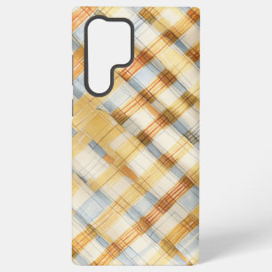 Watercolor Plaid Phone Case Samsung Galaxy S22 Ultraケース