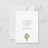 Watercolor Plants Moving Announcement ノートカード (裏面)