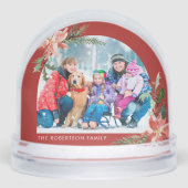 Watercolor Poinsettia 2 Photo Christmas (正面)