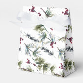 Watercolor Poinsettia Pattern  フェイバーボックス (正面サイド)