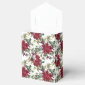 Watercolor Poinsettia Pattern  フェイバーボックス (オープン)