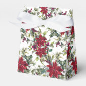Watercolor Poinsettia Pattern  フェイバーボックス (正面サイド)