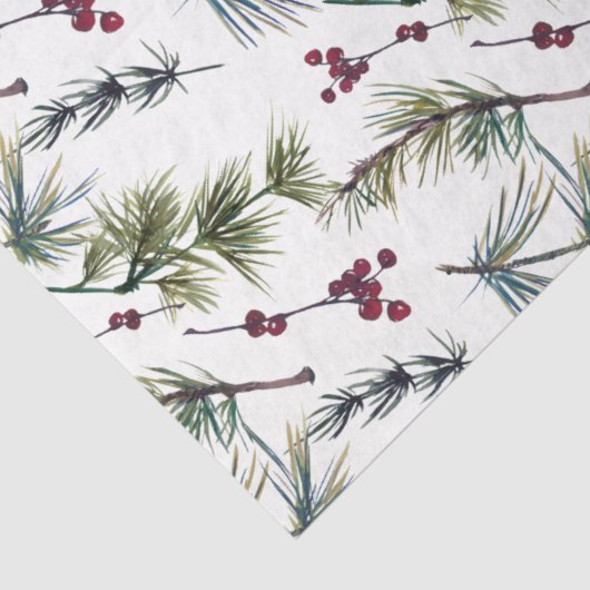 Watercolor Poinsettia Pattern  薄葉紙 (詳細)