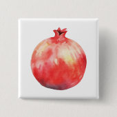 Watercolor Pomegranate 缶バッジ (正面)